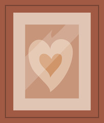 wooden frame with heart