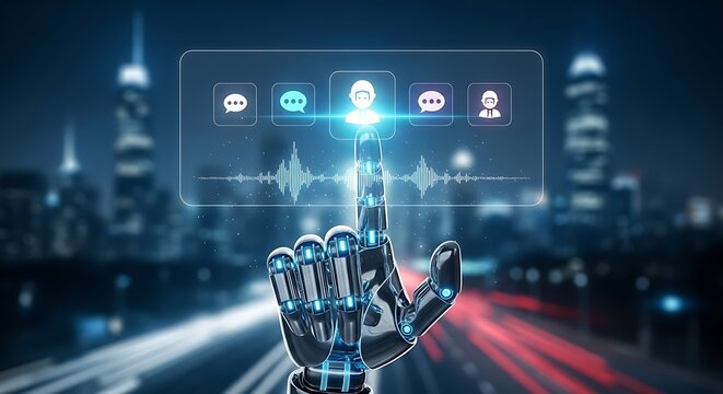 hand robot touch screen digital