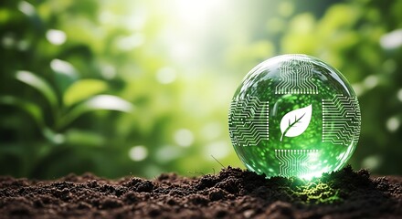 green plant growing in the earth