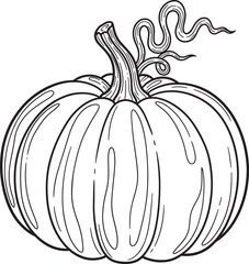 Halloween Pumpkin Outline and Ghost Vector Set