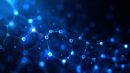 Abstract blue network connections data science visualization background for digital technology concept