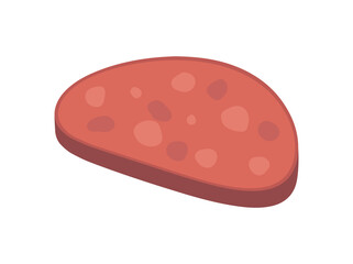 Sliced Sausage Piece Meat illustration
