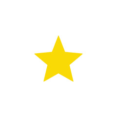 Obraz premium Bright Yellow Star Icon with Bold Outlines for Simple Design Projects