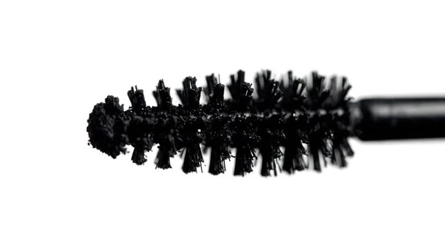 Dried Mascara Clump on Brush Tip, Cosmetic Flatlay Detail