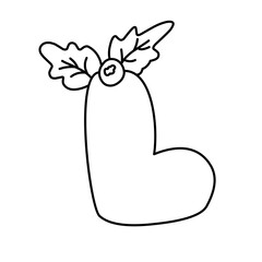 handdrawn alphabet with holly berry creation