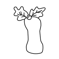 handdrawn alphabet with holly berry creation