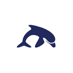 Creative logo vector illustration of abstract dolphin. minimalist, clean, modern, elegant and cute