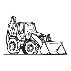 Backhoe Digging Deep Into Construction Sites