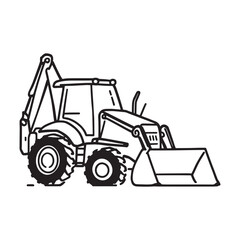 Backhoe Excavating Land For New Foundations