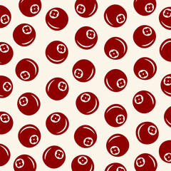 Cranberry pattern background set. Collection icon cranberry. Vector