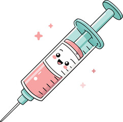 syringe with blood drop