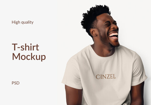 Happy Man Wearing Stylish Mockup Psd