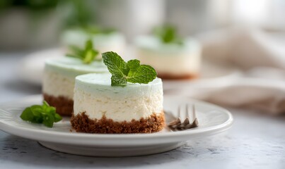  Peppermint Cheesecakes