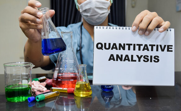 A laboratory technician conducting quantitative data analysis in a lab. scientific research concept