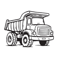 Dump Truck Hauling Rocks Across Mountains