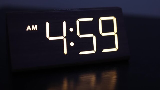 Digital Clock Changes To 5 AM
