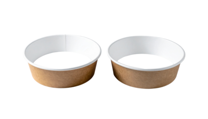 Round paper dish bundle isolated on transparent background PNG