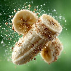 Decadent banana slices coated in crunchy nuts explode with flavor, a vibrant culinary delight perfect for your next project.