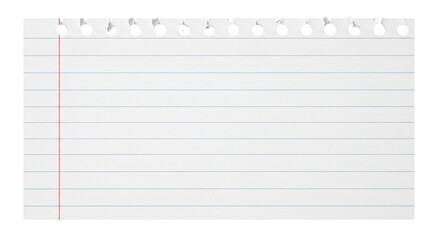 Lined Notebook Paper Background – Realistic Torn Loose Leaf Page Template Design