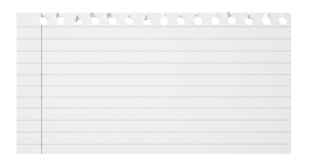 Lined Notebook Paper Background – Realistic Torn Loose Leaf Page Template Design