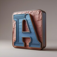 "A" letter 3d design