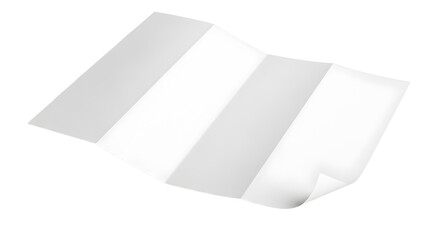 Folded White Paper Mockup – Blank Realistic Creased Page Background Design