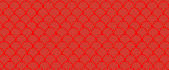 Red Scale Pattern Background, Geometric Fish Scale Texture Design © Aamir 