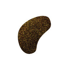 Irregular Abstract Shape with Gold Glitter Texture