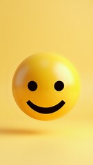 Smiling Yellow Emoji Sphere