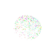 Abstract Circular Arrangement of Colorful Scattered Particles
