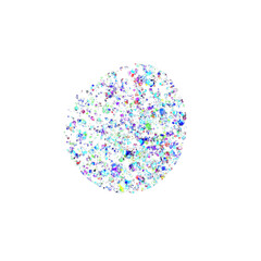 Abstract Oval Shape of Multicolored Glitter Confetti