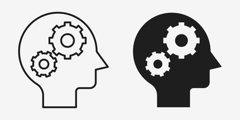 Minimal gray deep learning icon, ideal for AI, neural network, and data analysis designs.