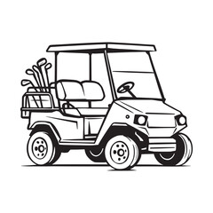 Golf Cart Exploring Paths Beyond The Fairway