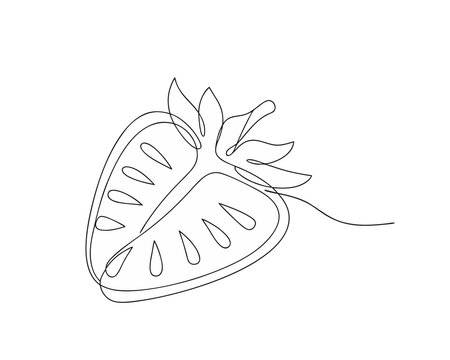 Hand-drawn vector illustration of apple and strawberry symbols, a sweet food design element