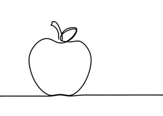 Vector illustration of a fresh   apple fruit with a leaf, perfect healthy food icon design