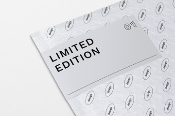 White bubble mailer bag, shipping packaging design