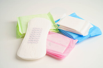 Sanitary hygiene set for women menstrual period cycle protection.