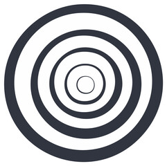 Concentric Circles Abstract Design Navy Blue and White Geometric Pattern with Circular Rings Radiating from Center