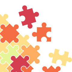 Fototapeta premium Puzzle Corner Illustration