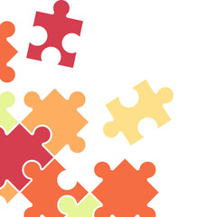 Fototapeta premium Puzzle Corner Illustration