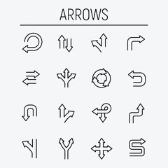 Thin Line Arrows For UI