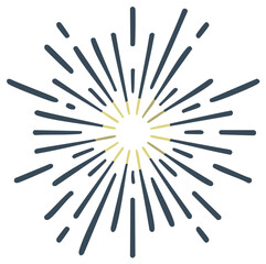 Obraz premium Vintage Sunburst Illustration Abstract Design