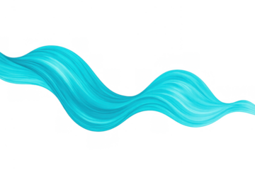 Blue liquid wave flowing across frame, modern abstract colorful paint swirl, dynamic fluid shape with transparent background