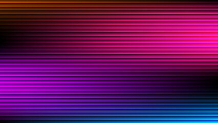 Abstract horizontal lines of vibrant magenta and electric blue light create a futuristic digital background with a subtle pixelated effect