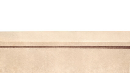 Fototapeta premium Cream marble stone shelf border design resource