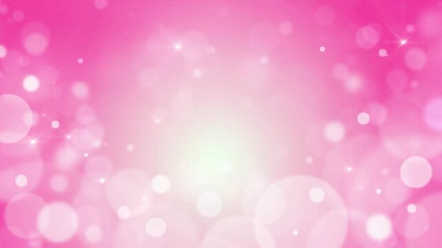 ピンク　キラキラ　ループ動画　光る　抽象的　おしゃれ　豪華　ファンタジー　玉ボケ　パーティクル　Sparkling pink glitter frame.Abstract bokeh light.Valentine's Day, Christmas,Wedding, Mother's Day.Loop video.