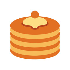 Stack of pancakes with syrup and butter vector illustration vector
