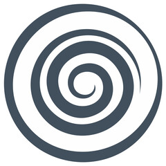 Fototapeta premium Dark Blue Circular Concentric Swirl Design, Vortex Shape, Modern Geometric Pattern