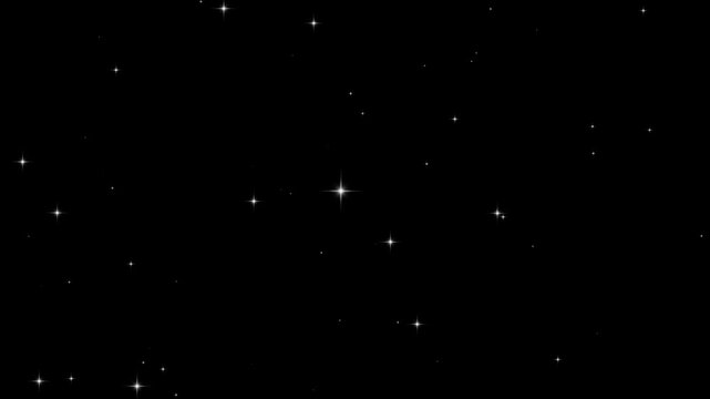 Alpha particles dazzling glowing magical glitter animation included shimmering effect green screen trail entering left frame transition on black background