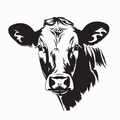 Cow Face Livestock Vector Illustration isolated on white background © Sutarno